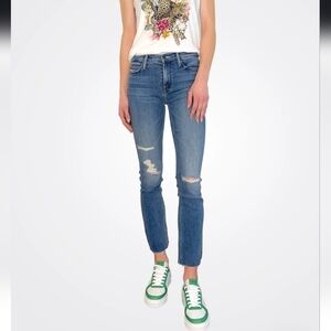 MOTHER The Mid Rise Dazzler Ankle Fray in Weekend Warrior Size 24